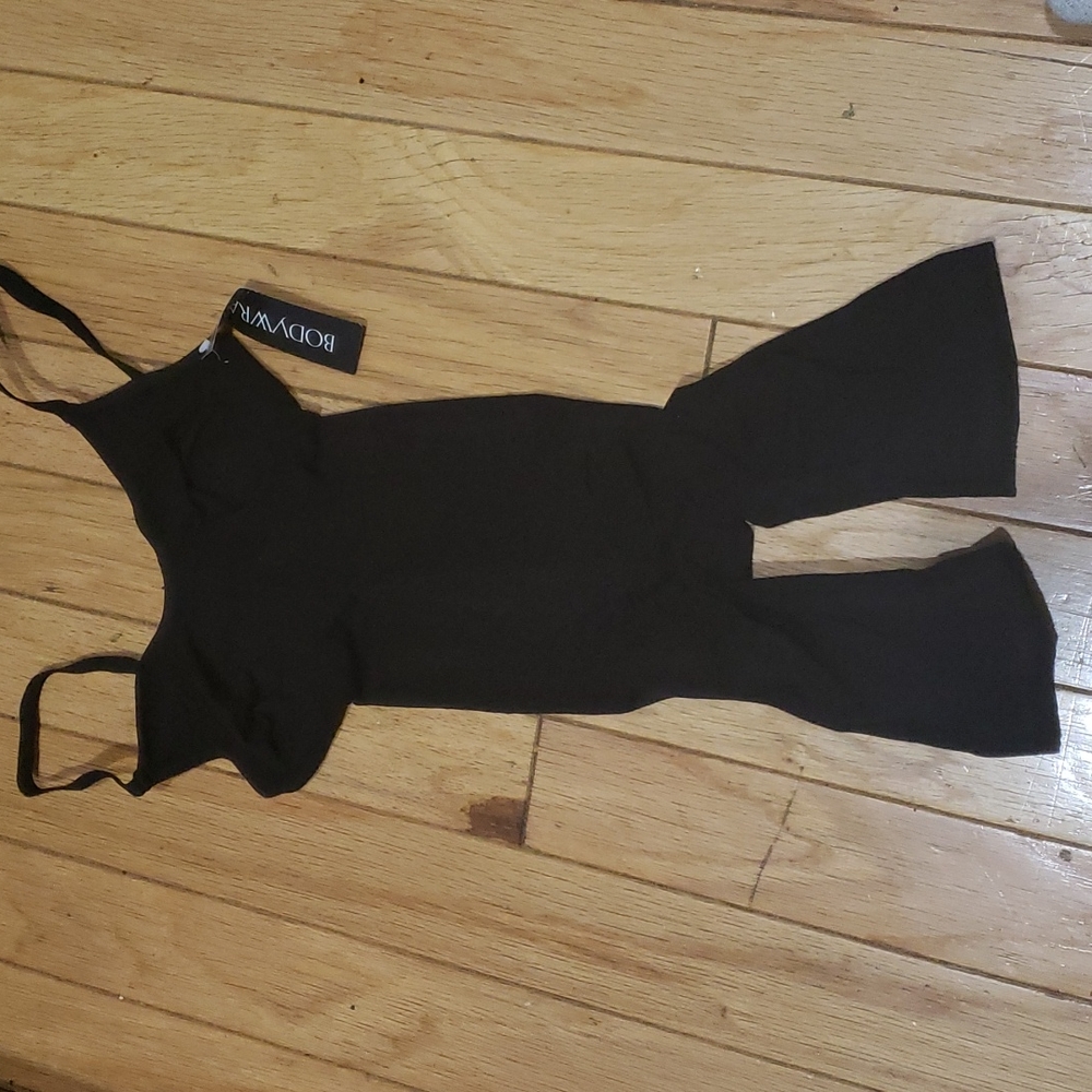 Shapewear Seamless Long Leg Body Suit BodyWrap Shapeweae Size Small Black NWT